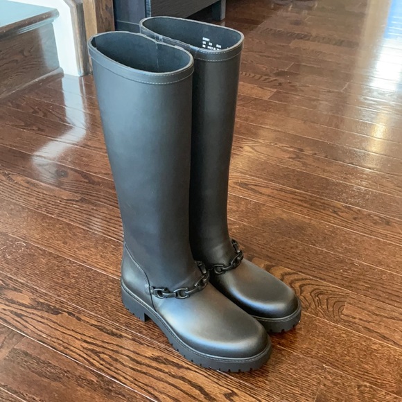 Coach rain boots size 8 - Picture 1 of 5